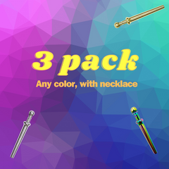 3 PACK BUNDLES | 3-in-1 Bump Straw and Scoop, Include Necklace