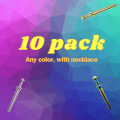 10 PACK BUNDLES | 3-in-1 Bump Straw and Scoop, Include Necklace